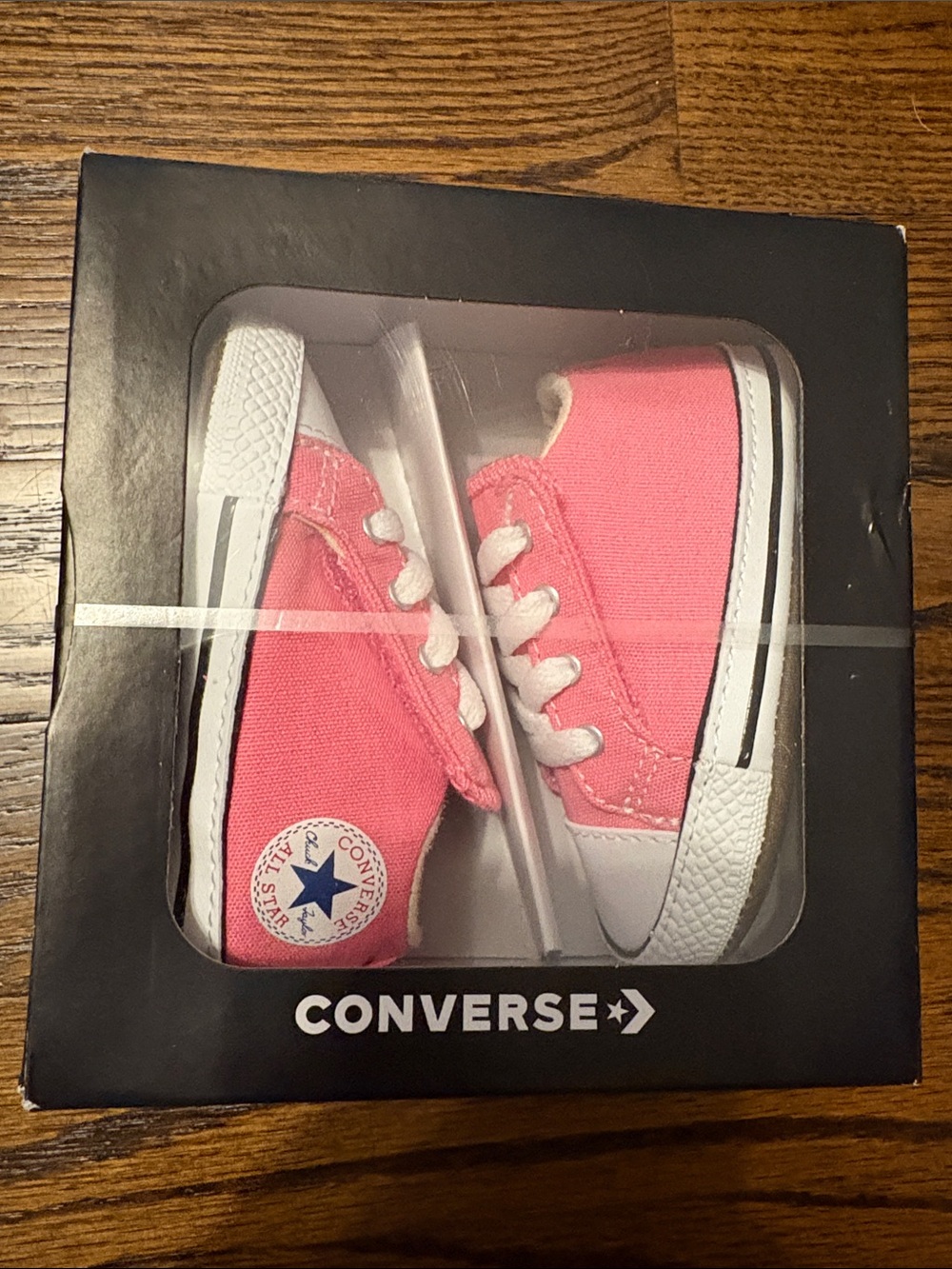 Baby Converse Pink Canvas Low-Top Sneakers with White Accents